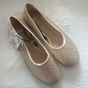 Zara mesh flats